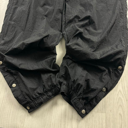 VINTAGE 90s NIKE POPPER BAGGY TRACKSUIT BOTTOMS BLACK