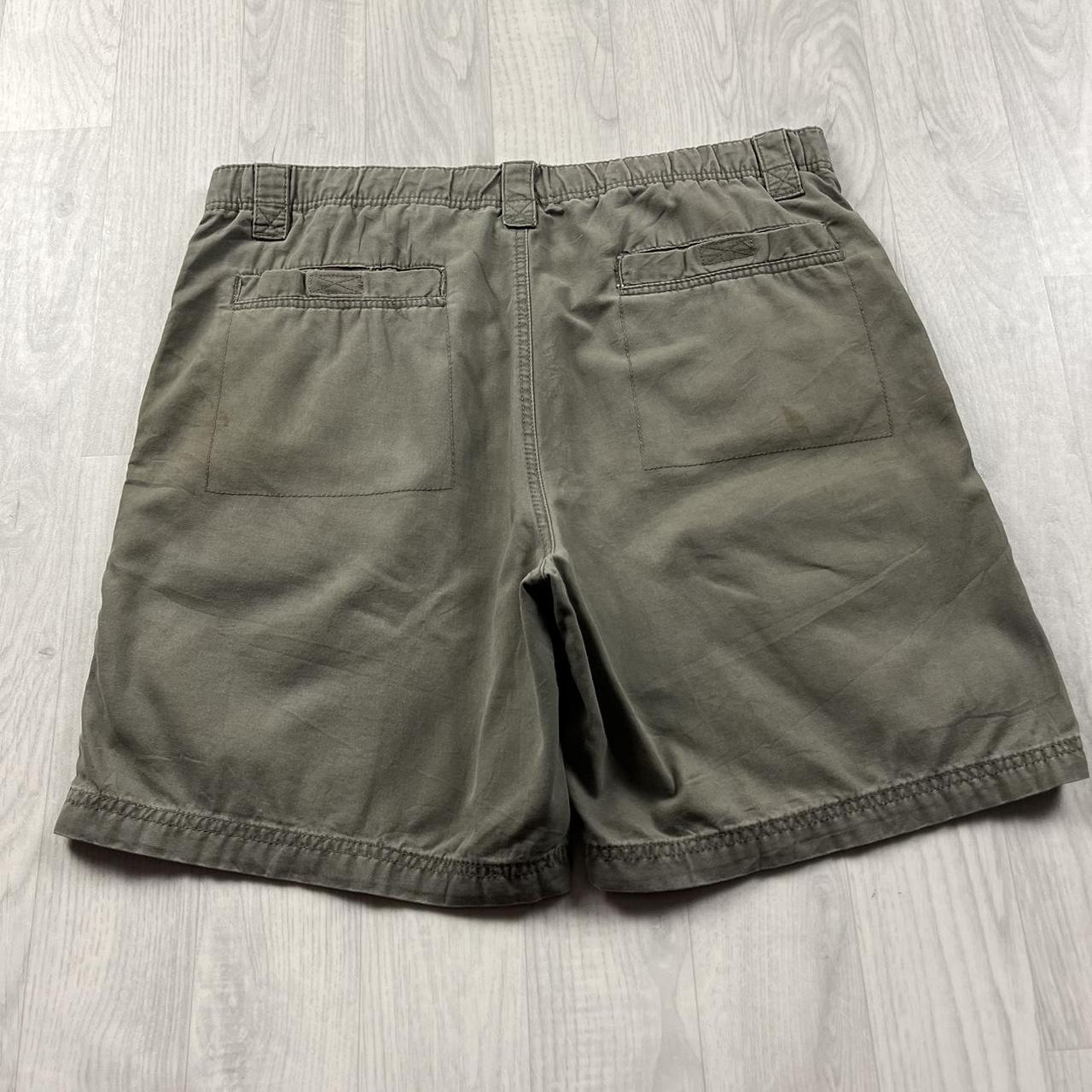 VINTAGE 00s WRANGLER BAGGY LOOSE CARPENTER JORTS KHAKI