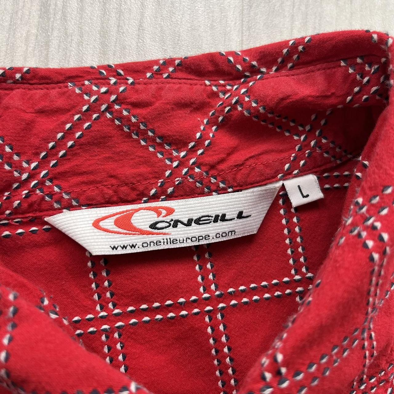 VINTAGE Y2K ONEILL SHORT SLEEVE PATTERN SHIRT RED