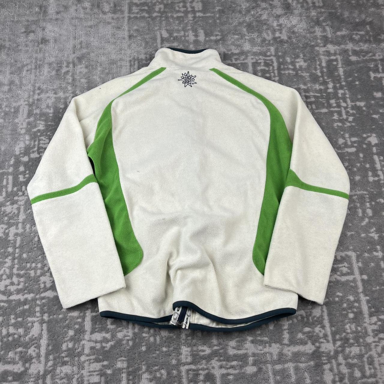 VINTAGE Y2K ONEILL ZIP UP FLEECE CREAM / GREEN
