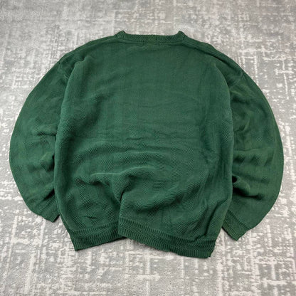 VINTAGE Y2K CHAPS CHUNKY RIBBED ESSENTIAL KNITTED JUMPER GREEN