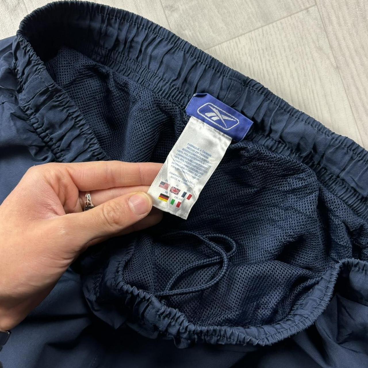 VINTAGE Y2K REEBOK BAGGY TRACKSUIT BOTTOMS NAVY