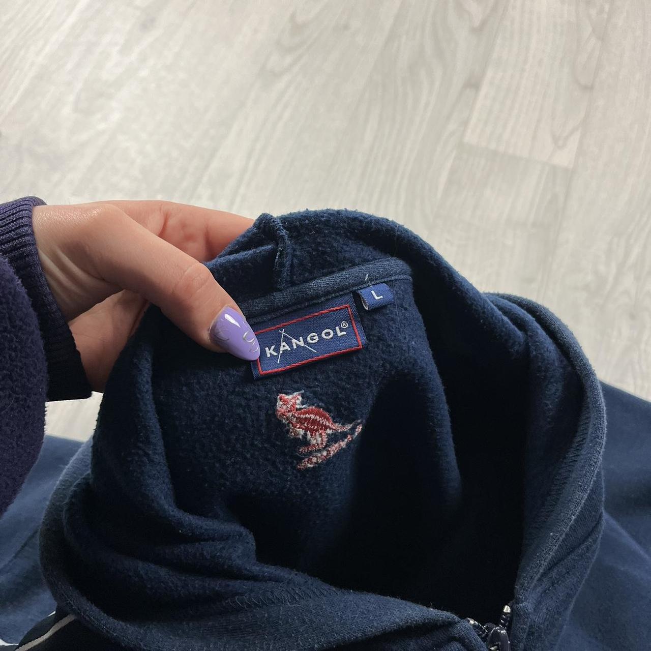 VINTAGE Y2K KANGOL ZIP HOODIE NAVY