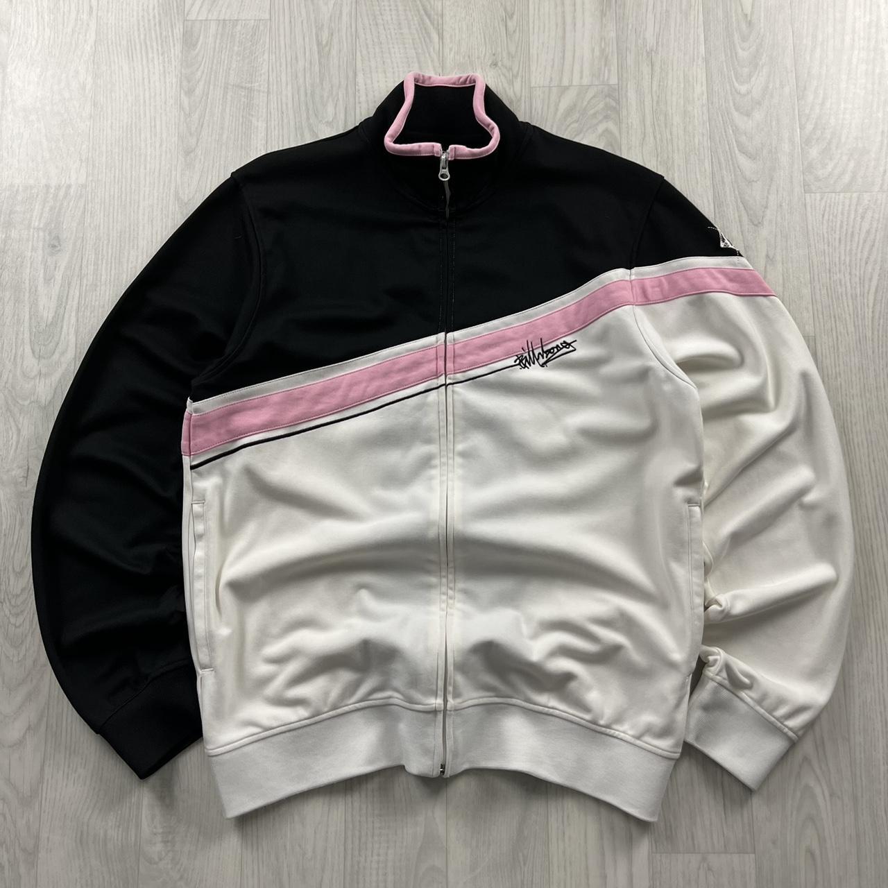 VINTAGE Y2K BILLABONG ZIP UP TRACK JACKET WHITE PINK