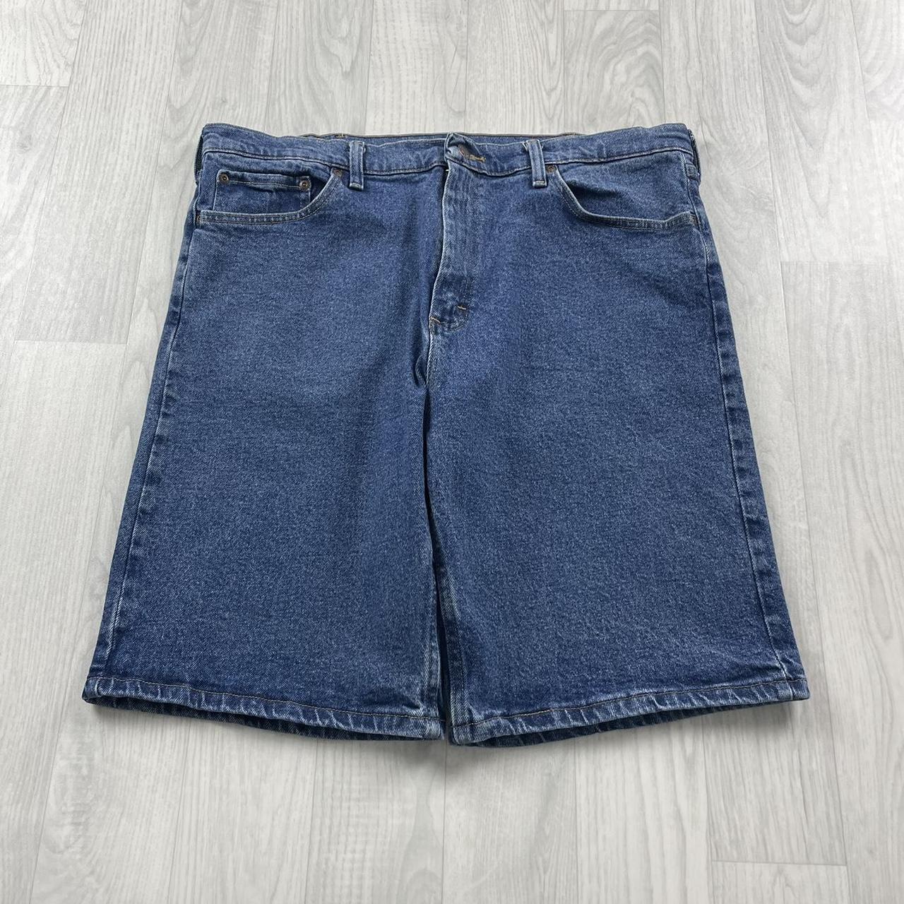 VINTAGE WRANGLER BAGGY LOOSE JORTS NAVY BLUE (38w)