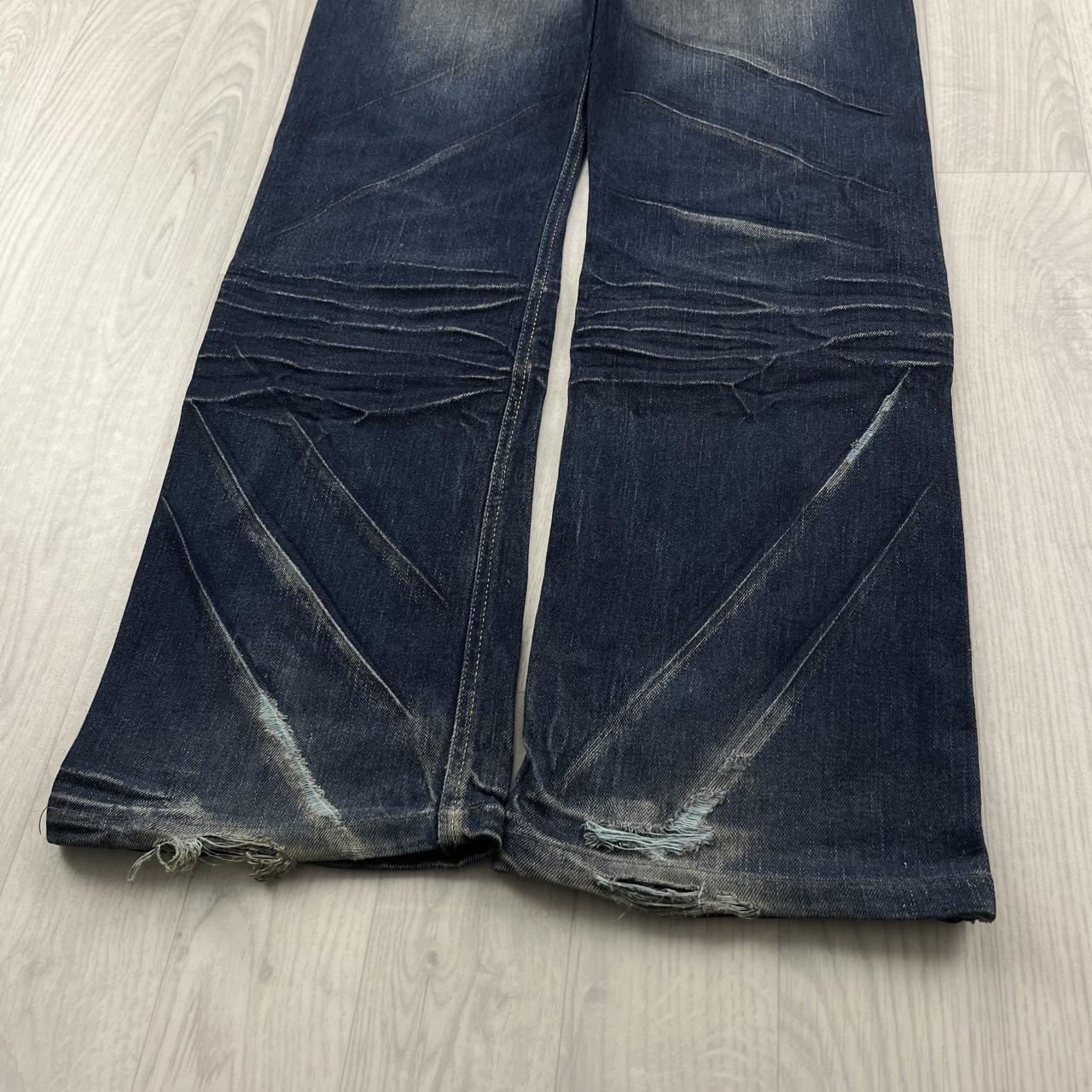 VINTAGE Y2K LEE BOOTCUT BAGGY JEANS NAVY