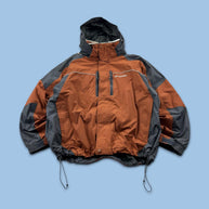 VINTAGE Y2K COLUMBIA TECHNICAL UTILITY JACKET ORANGE / GREY