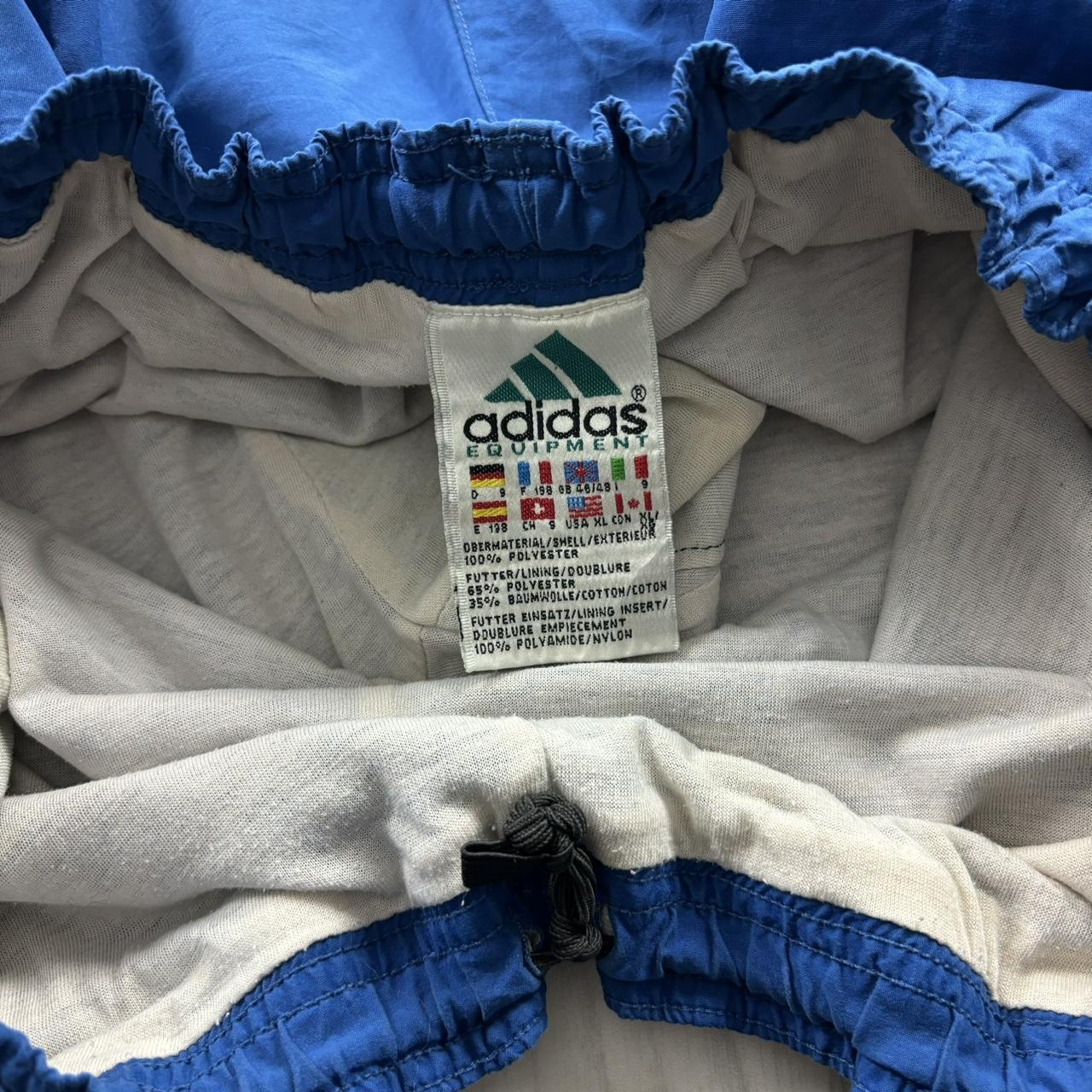 VINTAGE 90s ADIDAS EQUIPMENT BAGGY TRACKSUIT BOTTOMS BLUE