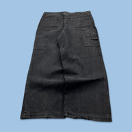 VINTAGE Y2K BROOKLYN XPRESS WIDE LEG CARGO JEANS BLACK