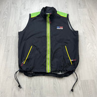 VINTAGE Y2K TOMMY HILFIGER TECHNICAL GILET VEST JACKET BLACK
