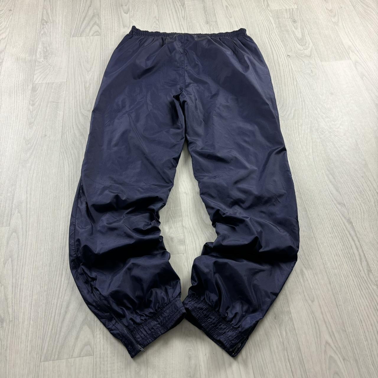 VINTAGE 90s NIKE STRAIGHT LEG BAGGY TRACKSUIT BOTTOMS NAVY