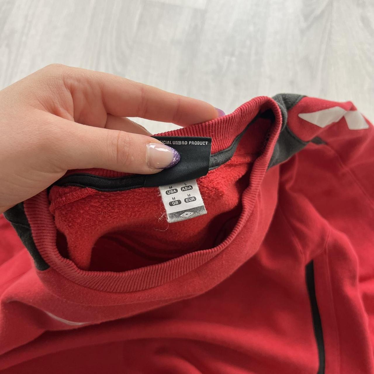 VINTAGE Y2K UMBRO SWEATSHIRT RED BLACK