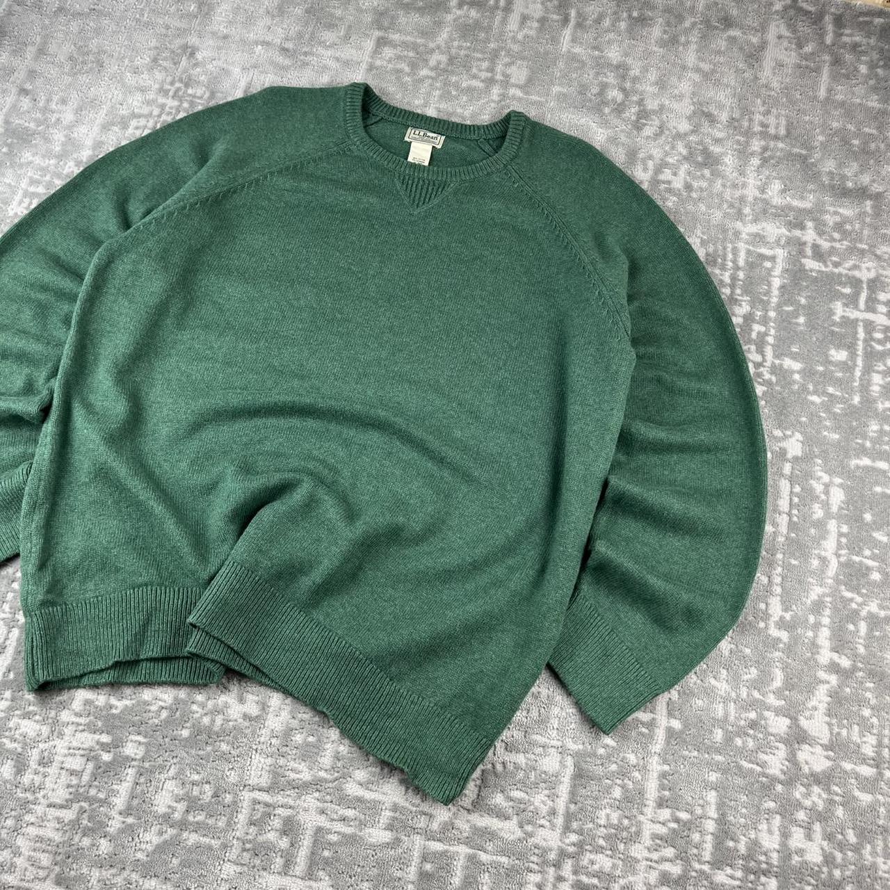 VINTAGE Y2K L L BEAN CHUNKY ESSENTIAL KNITTED JUMPER GREEN