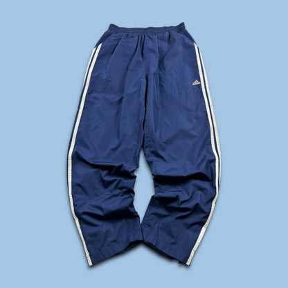 VINTAGE Y2K ADIDAS BAGGY TRACKSUIT BOTTOMS NAVY BLUE