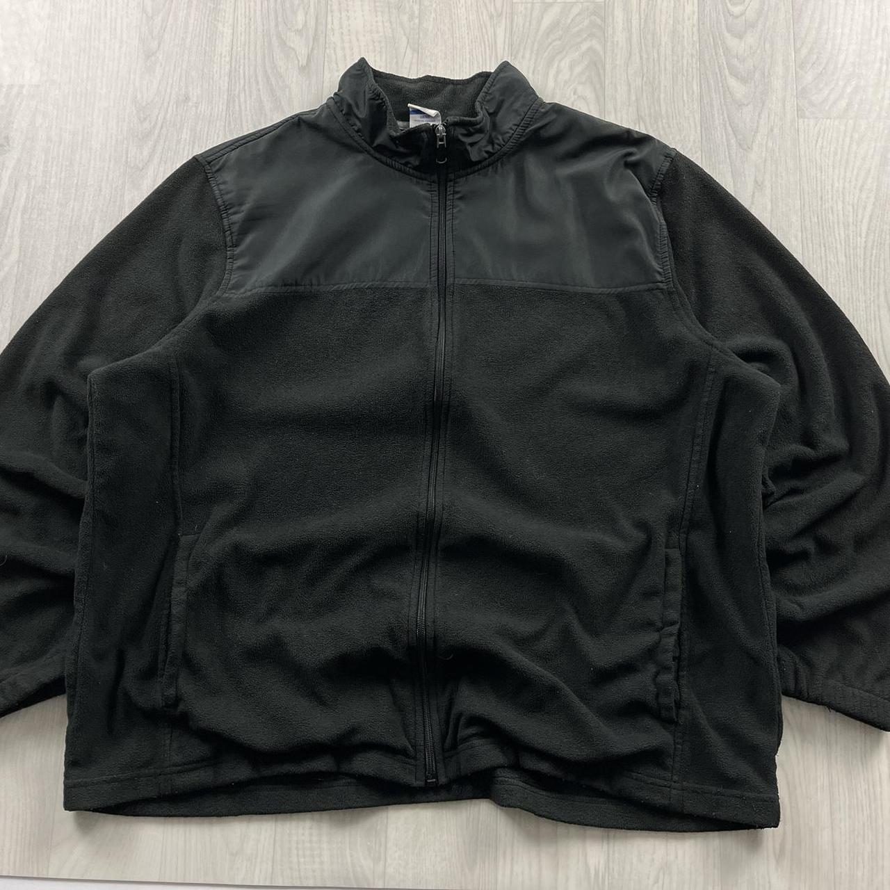 VINTAGE Y2K STARTER ZIP UP FLEECE BLACK