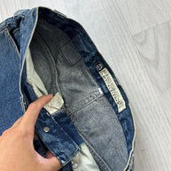 VINTAGE Y2K FRESHJIVE BAGGY DENIM JORTS NAVY BLUE