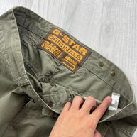 VINTAGE Y2K G STAR RAW BAGGY JEANS KHAKI GREEN