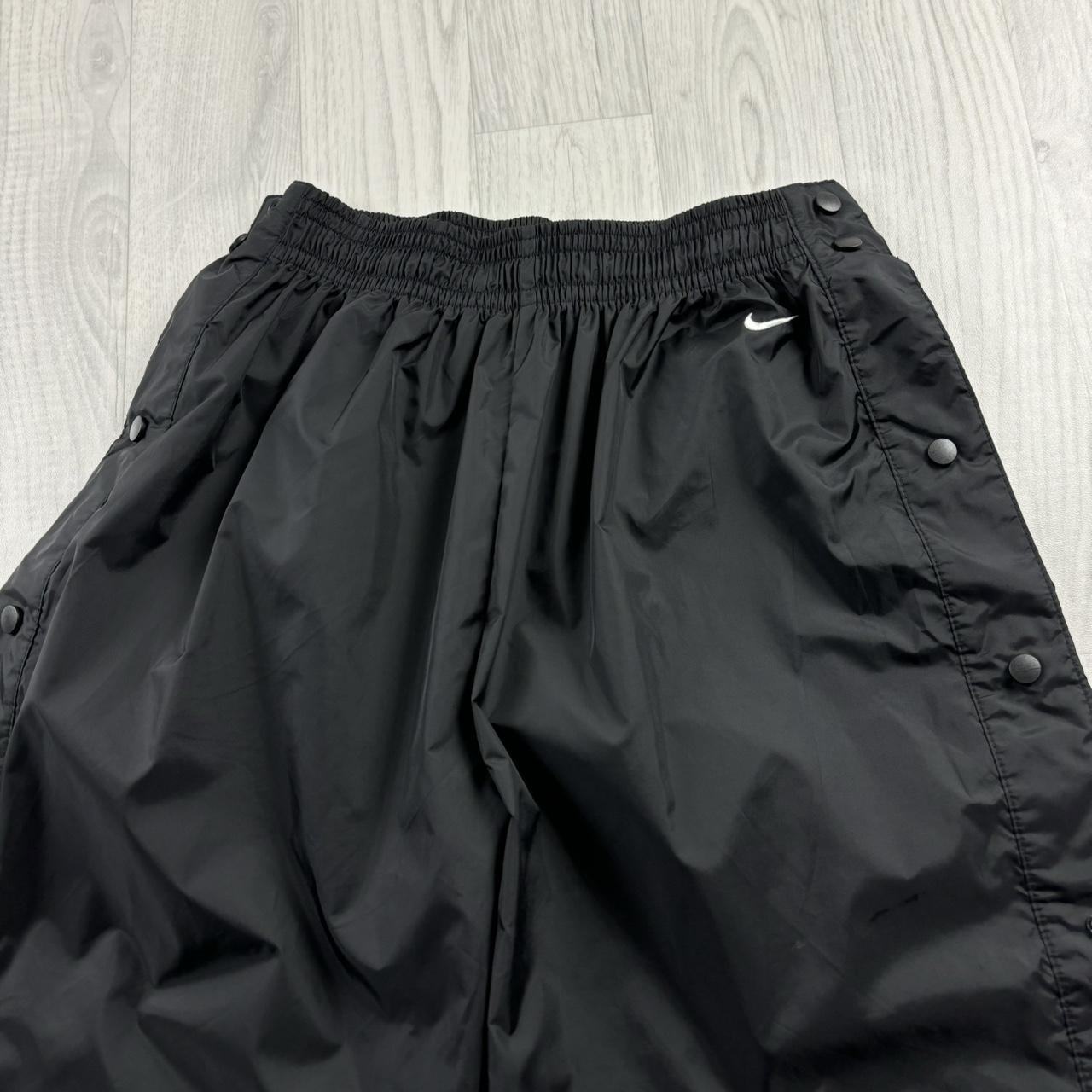 VINTAGE Y2K NIKE BAGGY POPPER TRACKSUIT BOTTOMS BLACK