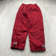 VINTAGE Y2K ADIDAS SIDE STRIPE BAGGY TRACKSUIT BOTTOMS RED