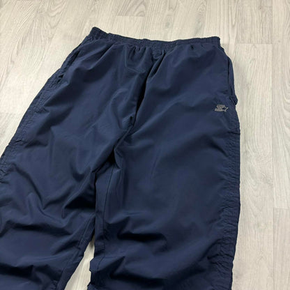 VINTAGE Y2K STARTER BAGGY TRACKSUIT BOTTOMS NAVY