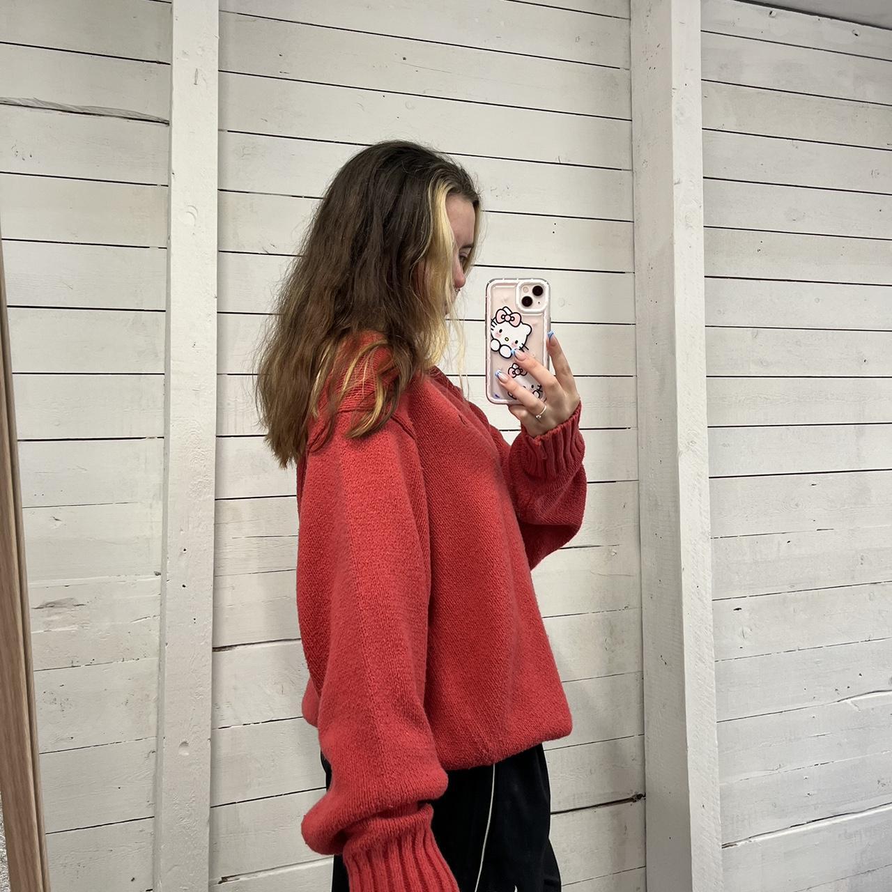 VINTAGE Y2K POLO RALPH LAUREN CHUNKY KNITTED JUMPER RED