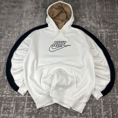 VINTAGE Y2K NIKE SPELL OUT HOODIE WHITE