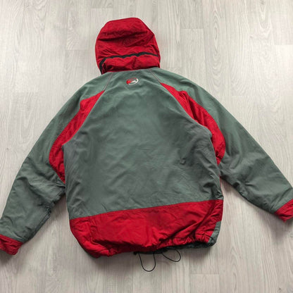 VINTAGE 00s QUIKSILVER TECHNICAL JACKET RED GREY