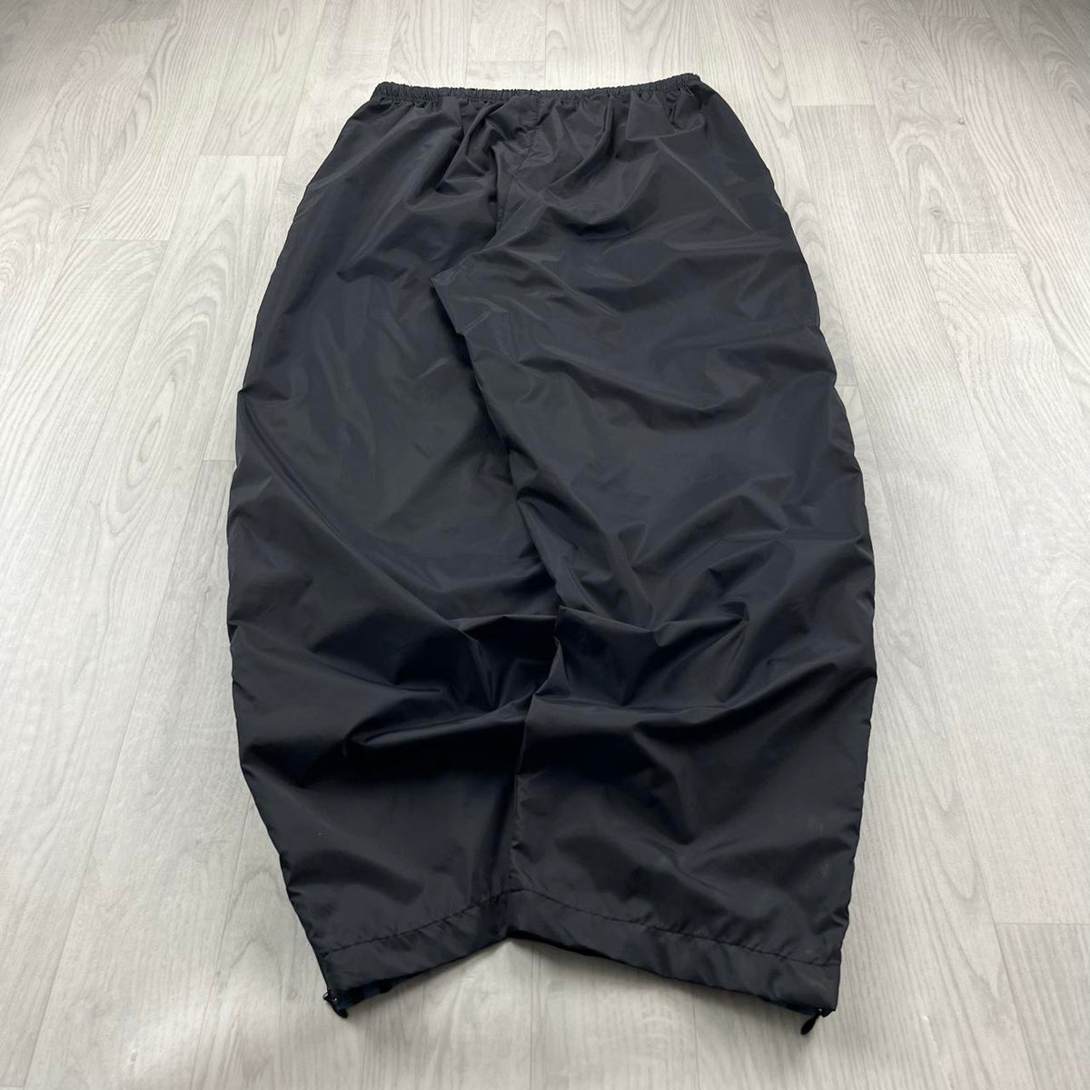 VINTAGE Y2K ADIDAS SIDE STRIPE BAGGY TRACKSUIT BOTTOMS BLACK BLUE