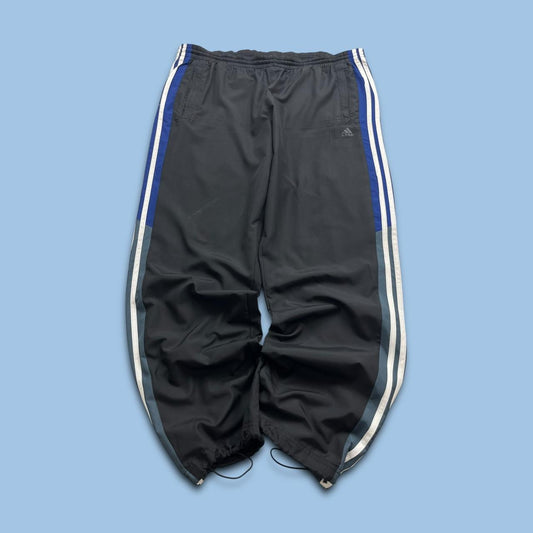 VINTAGE Y2K ADIDAS TECHNICAL BAGGY TRACKSUIT BOTTOMS BLACK