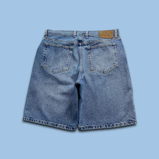 VINTAGE CALVIN KLEIN BAGGY LOOSE SKATER HIP HOP JORTS BLUE (34w)