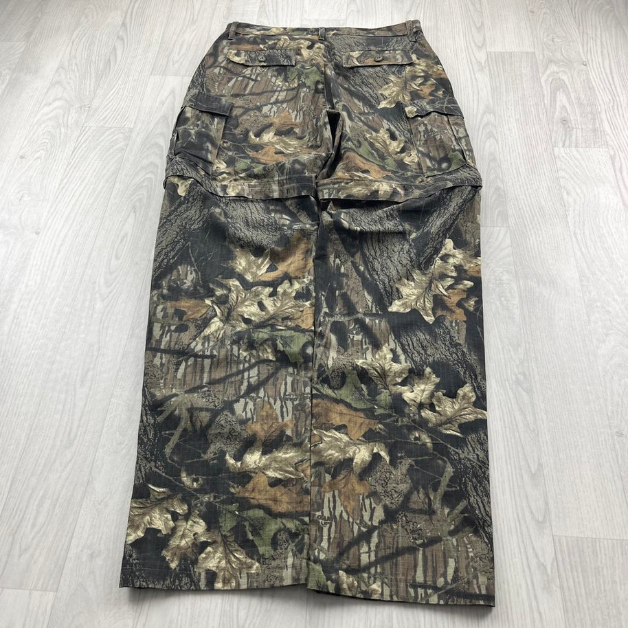 VINTAGE CABELAS REALTREE BAGGY CAMO ZIP OFF CARGO PANTS