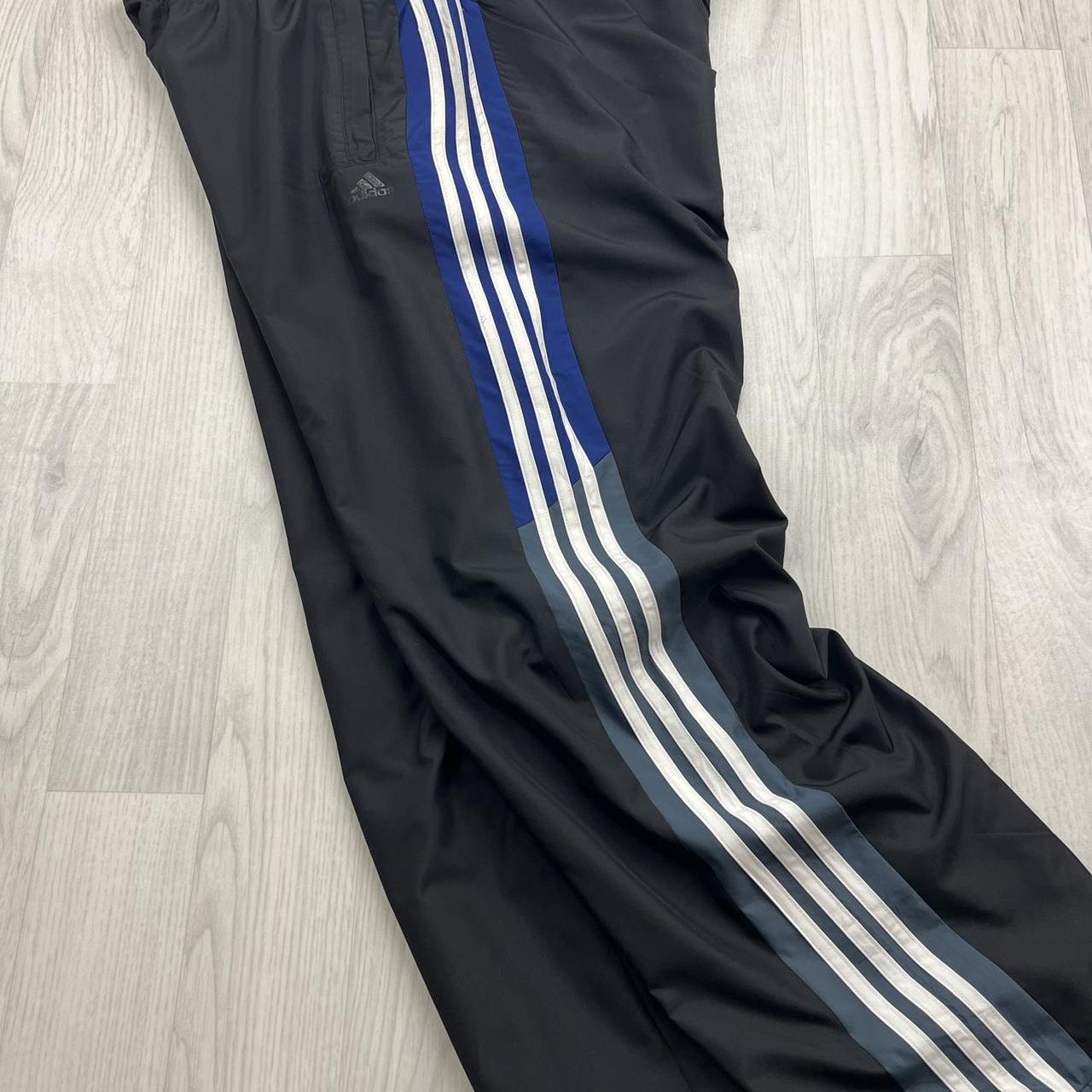 VINTAGE Y2K ADIDAS TECHNICAL BAGGY TRACKSUIT BOTTOMS BLACK