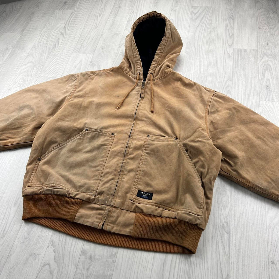 VINTAGE Y2K WALLS WORKWEAR BOMBER ACTIVE JACKET BEIGE