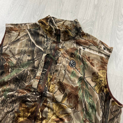 VINTAGE REALTREE ZIP UP FLEECE GILET CAMO