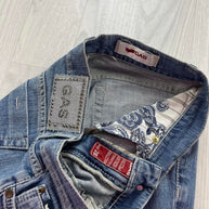 VINTAGE Y2K GAS LOW RISE SLIM BOOTCUT JEANS LIGHT BLUE