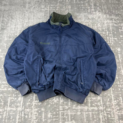 VINTAGE 00s COLUMBIA UTILITY BOMBER JACKET NAVY