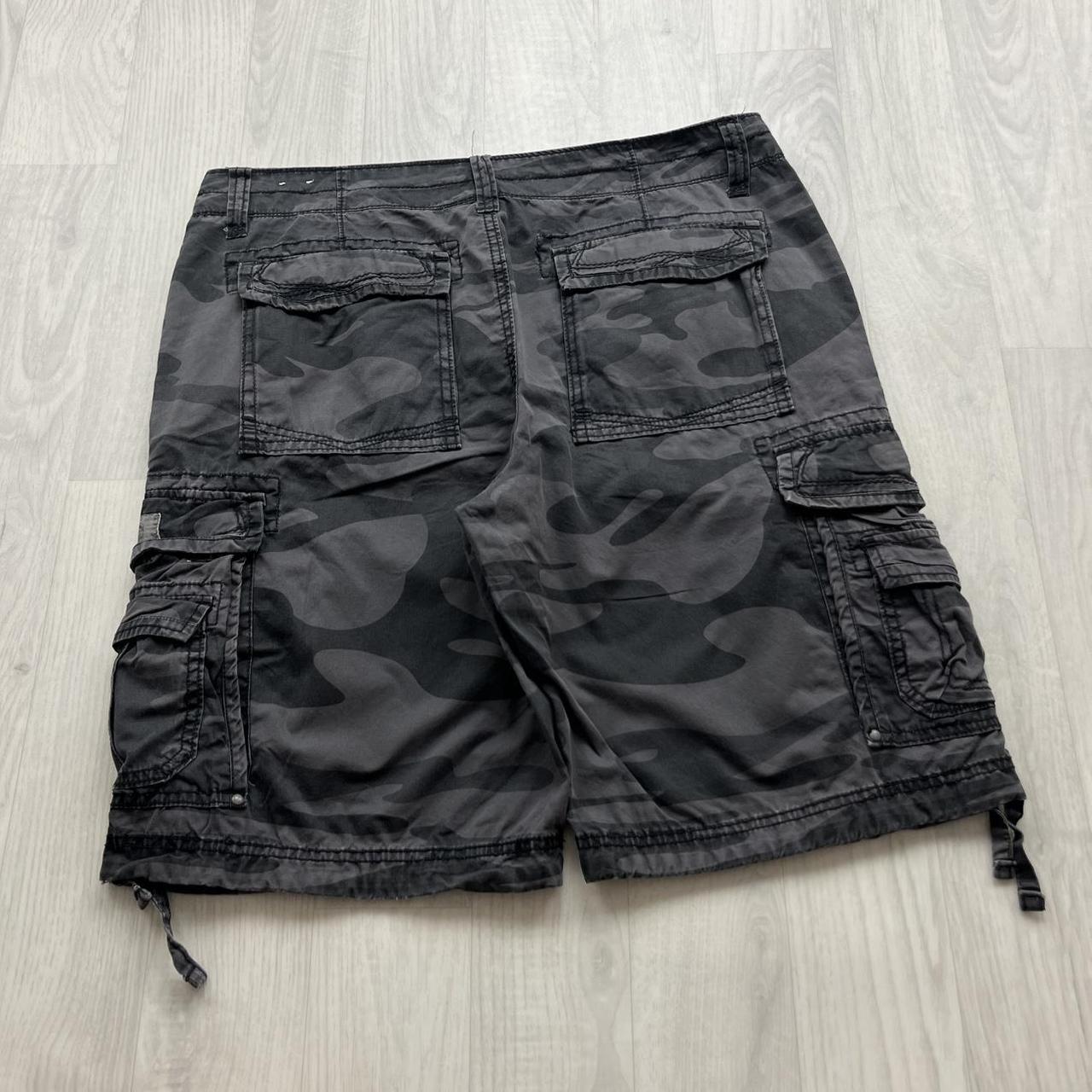 VINTAGE Y2K UNION BAY BAGGY LOOSE CAMO SHORTS BLACK