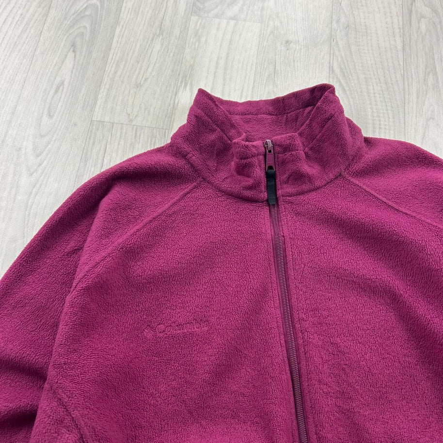 VINTAGE Y2K COLUMBIA ZIP UP FLEECE JACKET PINK