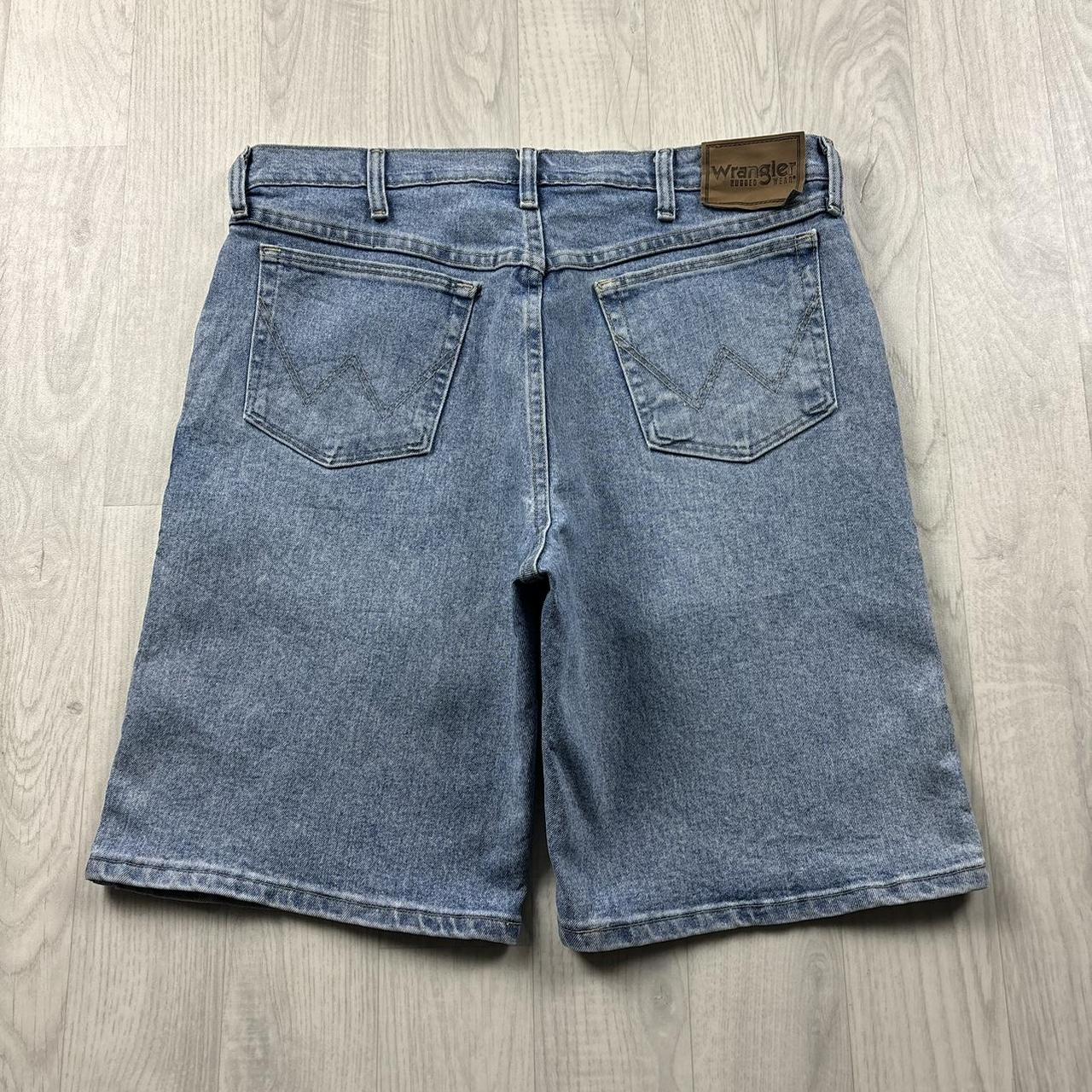 VINTAGE 00s WRANGLER BAGGY LOOSE JORTS LIGHT BLUE