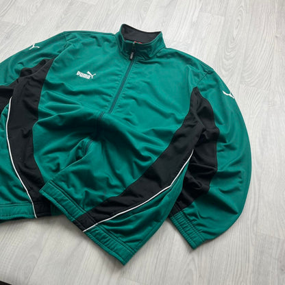 VINTAGE Y2K PUMA ZIP UP TRACKSUIT JACKET GREEN