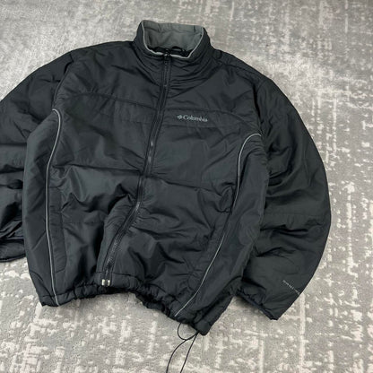VINTAGE 00s COLUMBIA TECHNICAL UTILITY PADDED JACKET BLACK