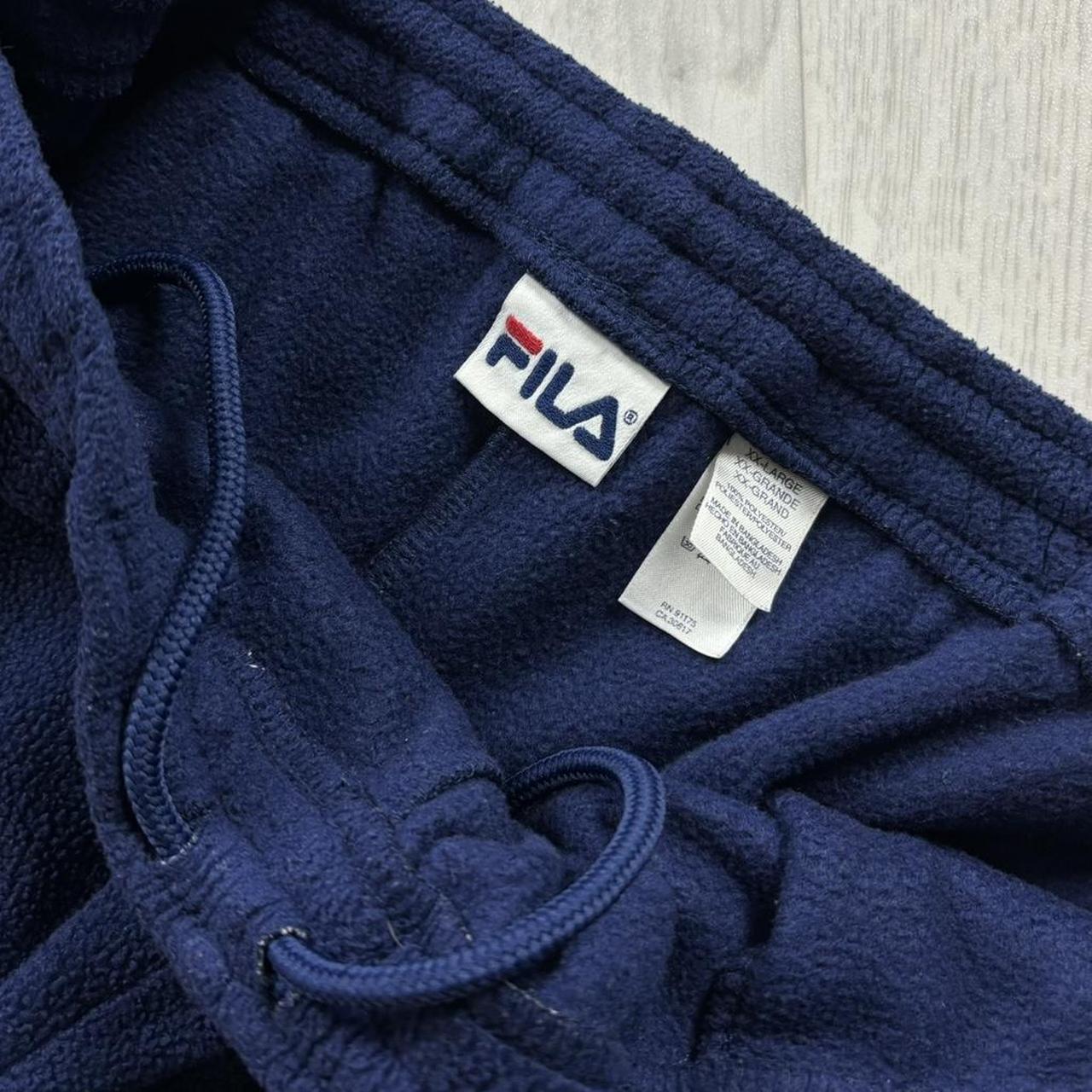 VINTAGE Y2K FILA BAGGY FLEECE SWEATPANTS NAVY