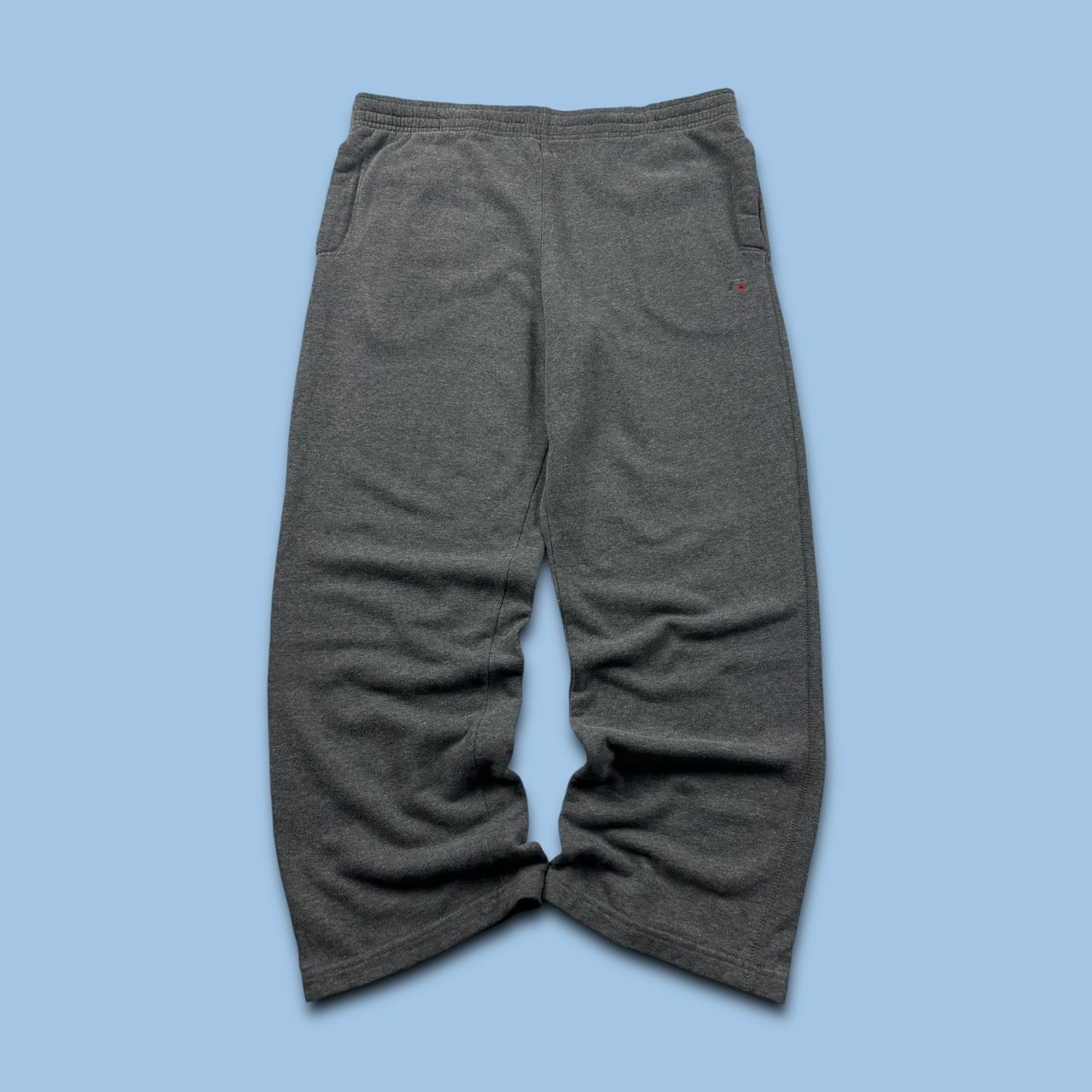 VINTAGE Y2K RUSSELL ATHLETIC BAGGY COTTON SWEATPANTS CHARCOAL GREY