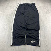 VINTAGE 90s NIKE BAGGY TRACKSUIT BOTTOMS NAVY / BLACK