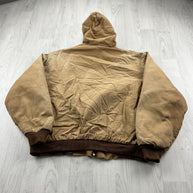 VINTAGE Y2K KEY ACTIVE HOODED WORKWEAR BOMBER JACKET TAN