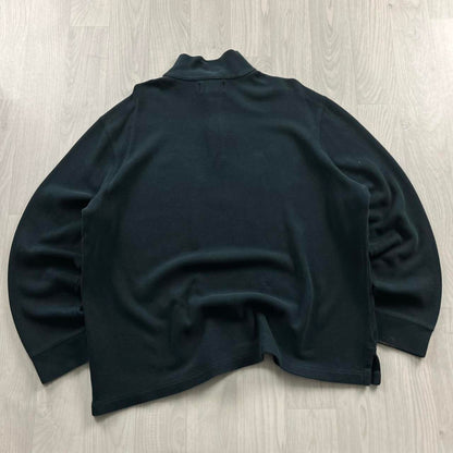 VINTAGE Y2K POLO RALPH LAUREN QUARTER ZIP KNITTED JUMPER NAVY