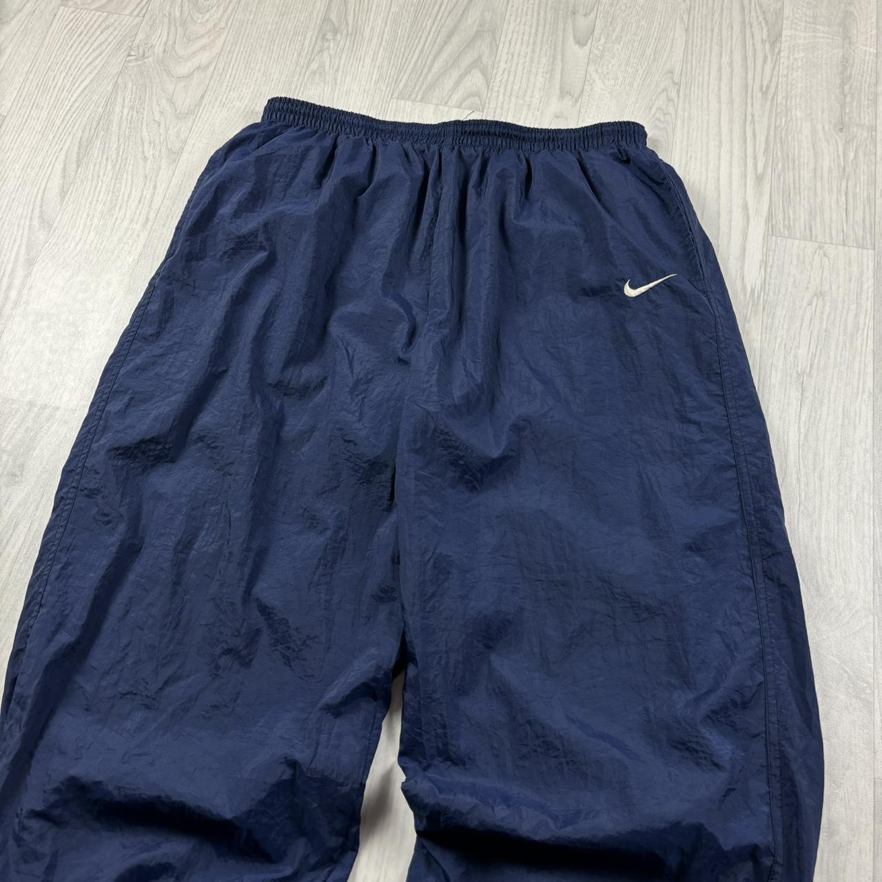 VINTAGE 90s NIKE BAGGY TRACKSUIT BOTTOMS NAVY