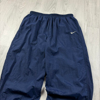 VINTAGE 90s NIKE BAGGY TRACKSUIT BOTTOMS NAVY