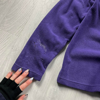 VINTAGE Y2K NIKE TEAM QUARTER ZIP TECHNICAL FLEECE PURPLE