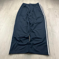 VINTAGE Y2K ADIDAS SIDE STRIPE BAGGY TRACKSUIT BOTTOMS NAVY
